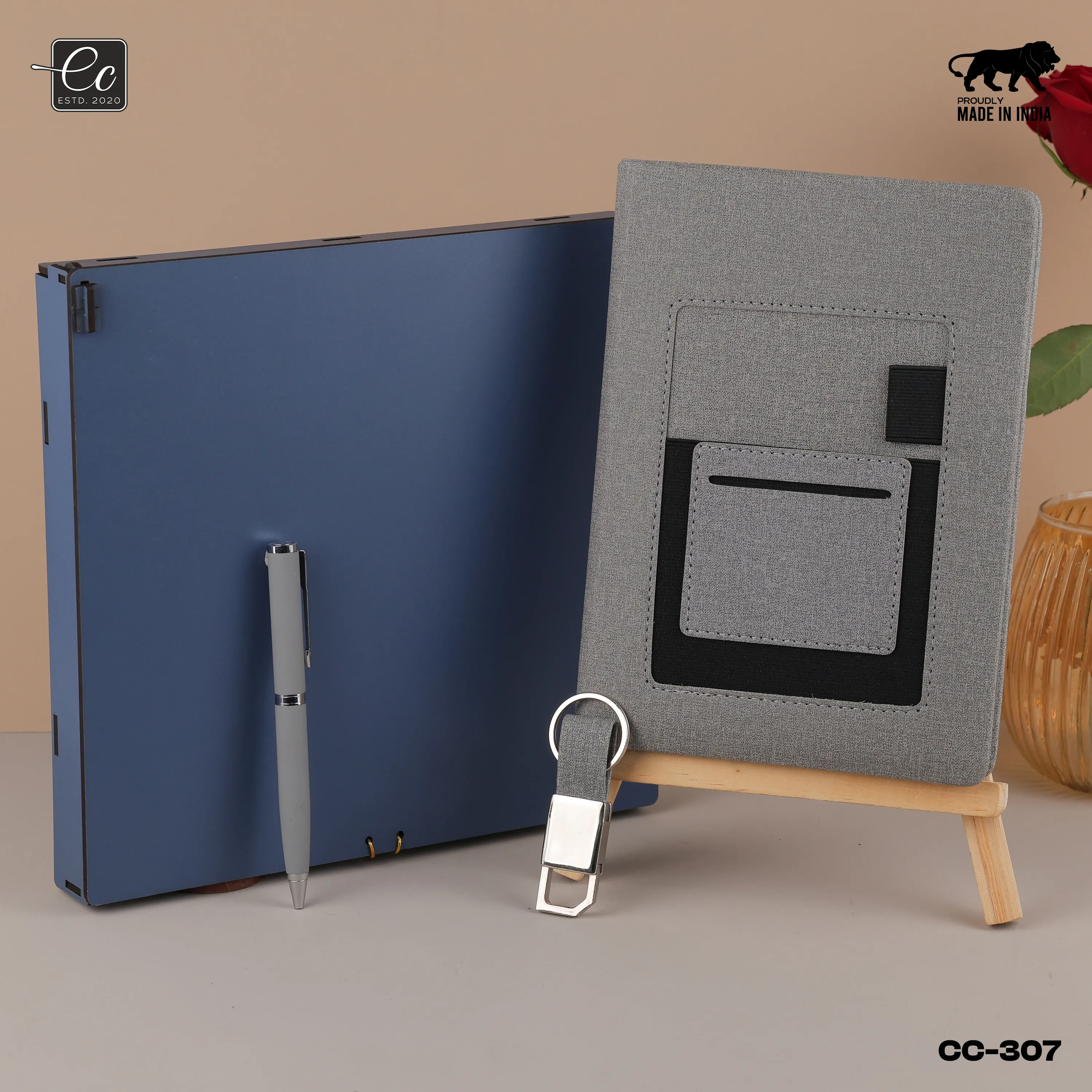 3 in 1 Corporate Gift Set includes Metal Pen, Keychain & Diary